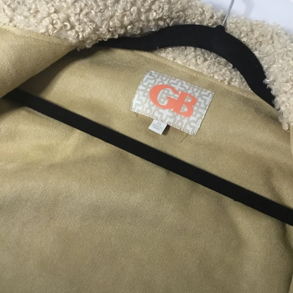 Gianni Bini Women’s Cream Teddy & Faux Leather Coat Jacket Size M NWOT - Picture 7 of 9